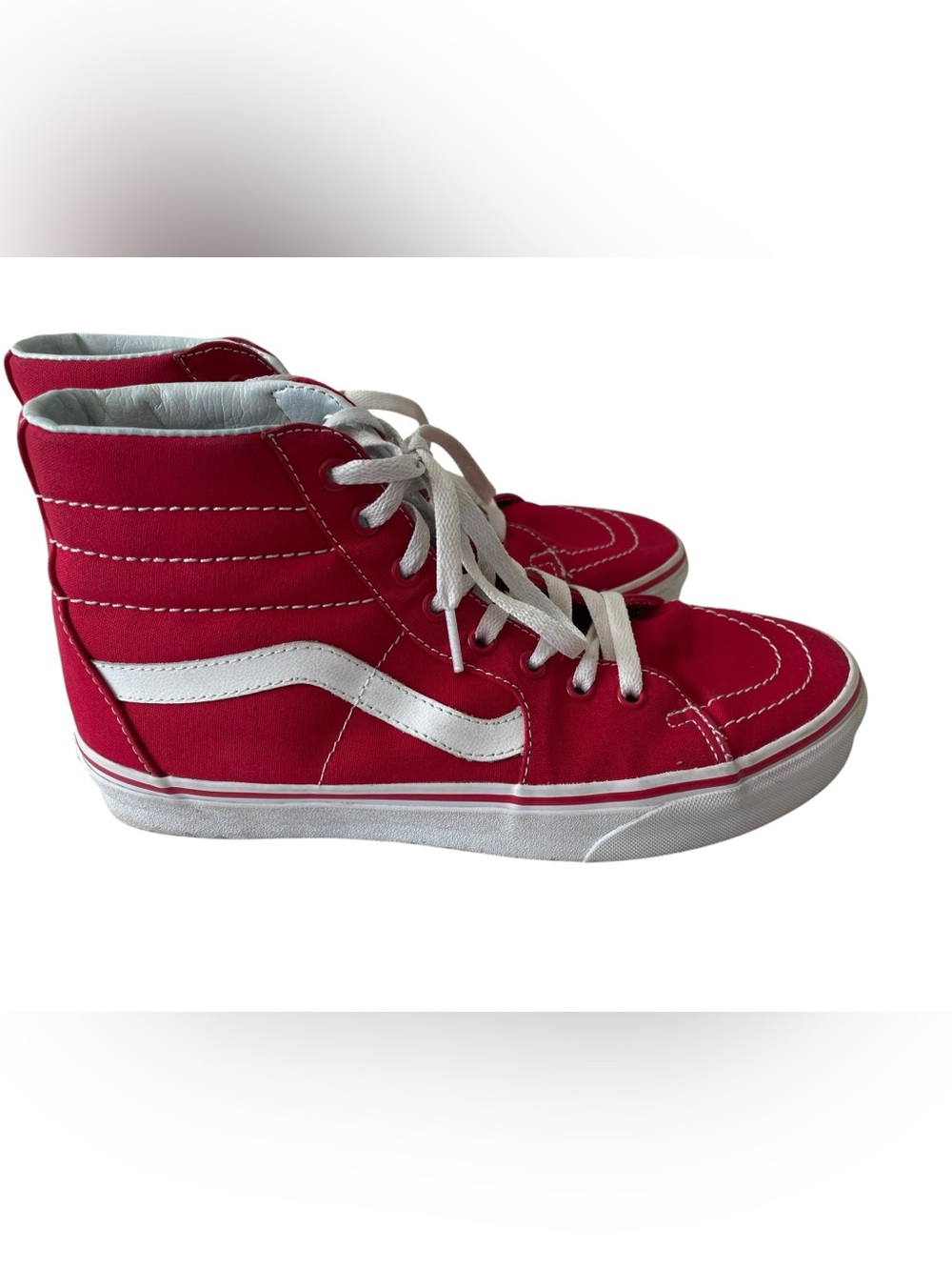 Vans Sk8-Hi Classic Red Canvas High-Top Skate Shoes Men’s 9/Women’s 10.5